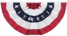 3x6 Ft Windstrong Deluxe (Double Sided) US American Flag Bunting Half Fan Ful...