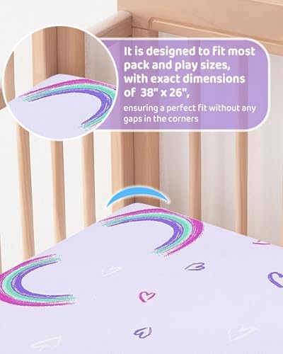 lasoftan Pack and Play Mattress - 38" x 26" Soft Breathable Portabl...