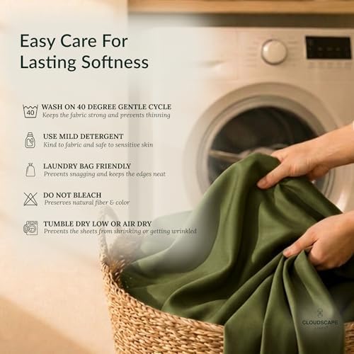 cloudscape linen 100% cotton adjustable bed splitking sheets, view 9