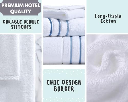 Bath Towels Set for Bathroom – Luxury 6-Piece Cotton Towels, Soft Absorbent &...