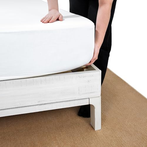 bme ethan solid wood king bed frame with, view 10