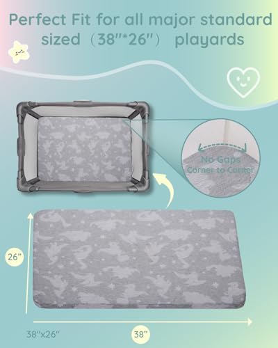 Pack and Play Mattress Pad 38"x26"X1.5" Playpen Mattress