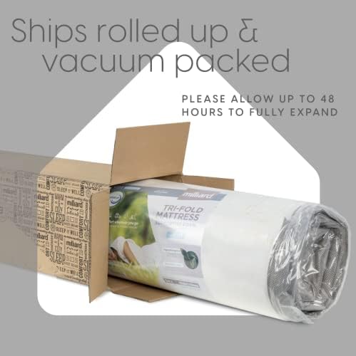Milliard Trifold Mattress, Queen Size, 6 inch, Portable Foldable Mattress Que...