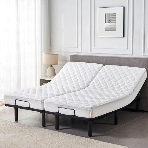 waterproof quilted split king mattress protector pad for, view 9