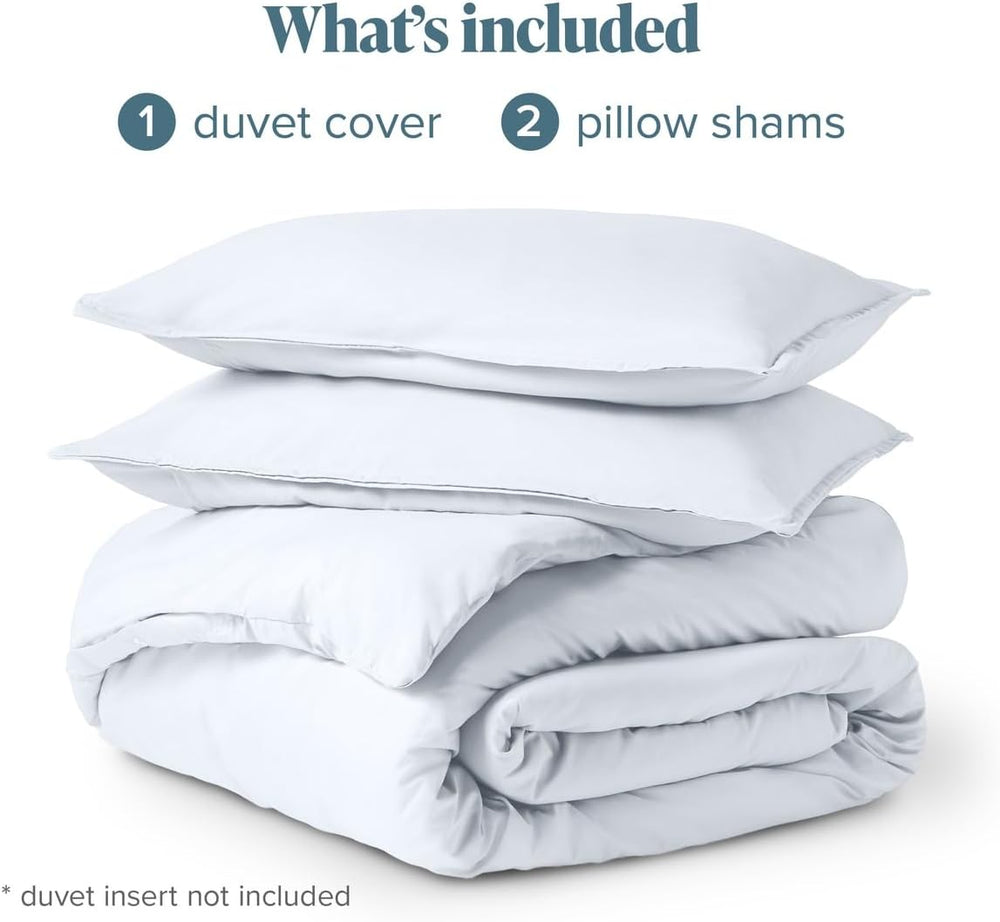 Bare Home Duvet Cover Set 1800 Ultra-Soft (King, White)