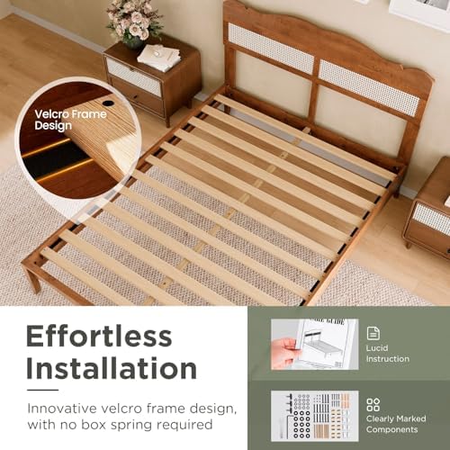 sophia & william queen bed frame with headboard on a desk or shelf