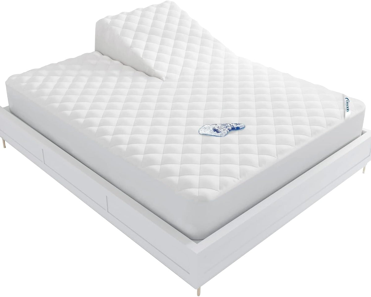 waterproof split top king mattress pad protector for, main product view