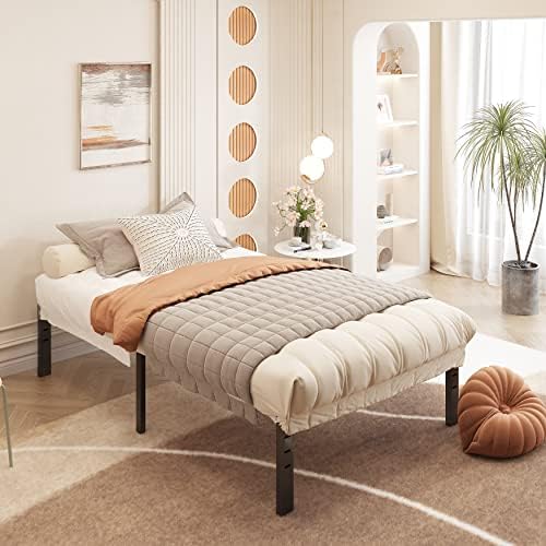 ziyoo twin xl bed frame 16 inches tall on a desk or shelf