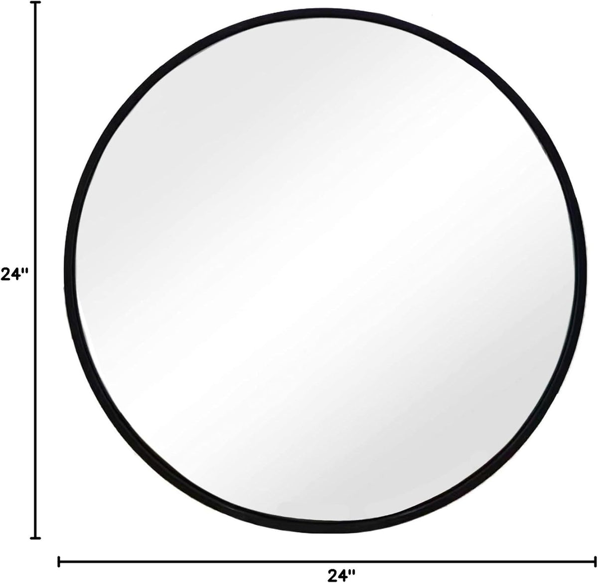 sunniry black round mirror, round mirror 24 inch, view 9