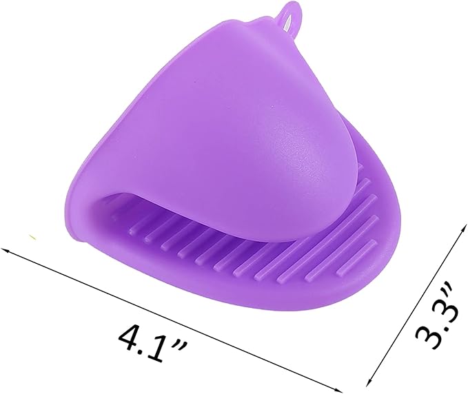 2 Pairs Mini Oven Gloves Silicone Heat Resistant Cooking Pinch Mitts Potholder - Image 6