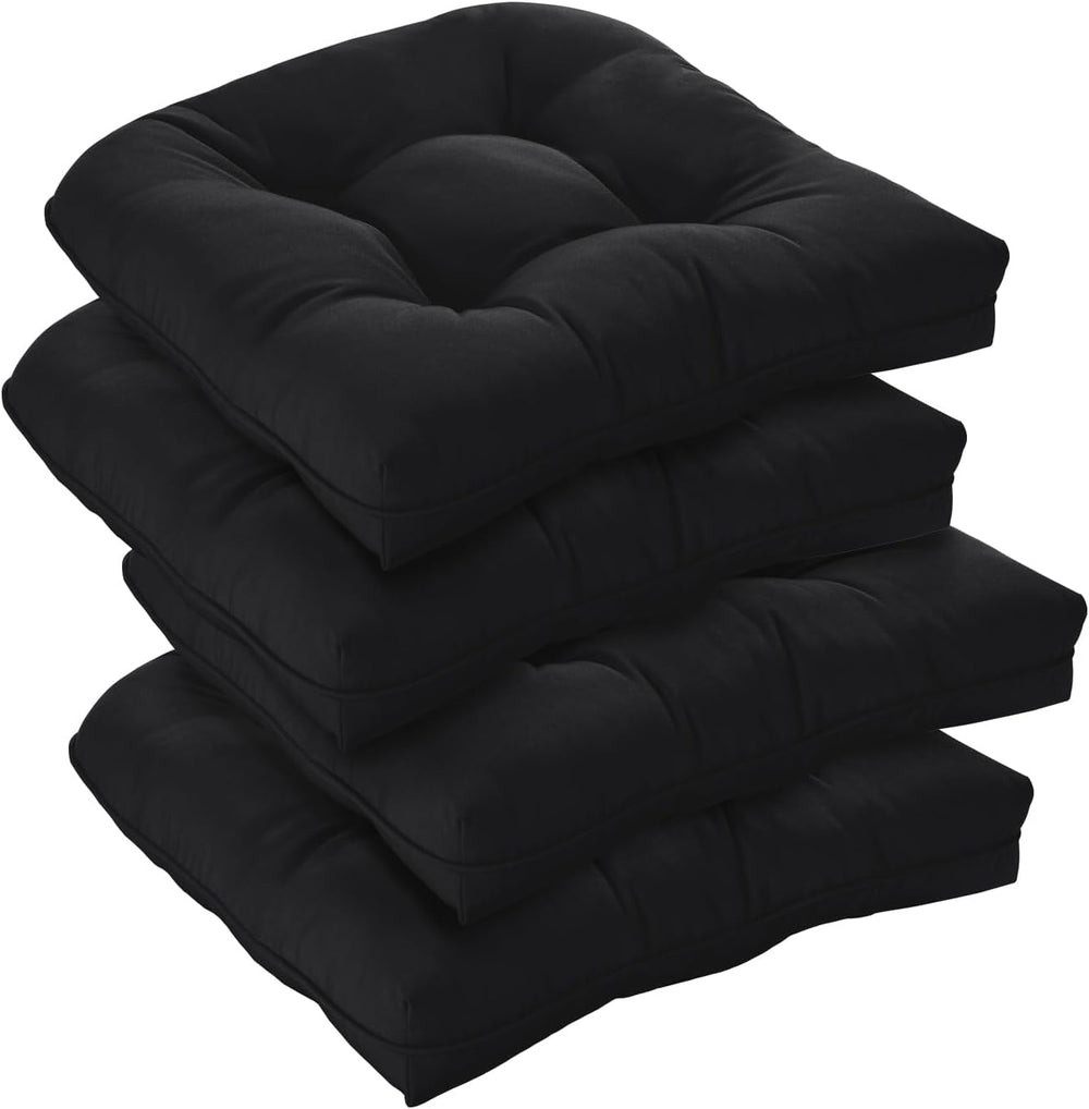 downluxe Outdoor Chair Cushions Set of 4 for Patio Furniture, Water Resistant...