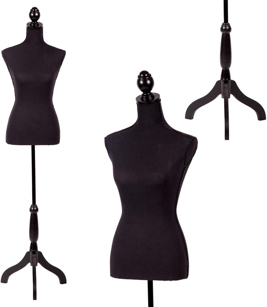 FDW | Female Mannequin Torso | Black | with 7" Height Adjustment