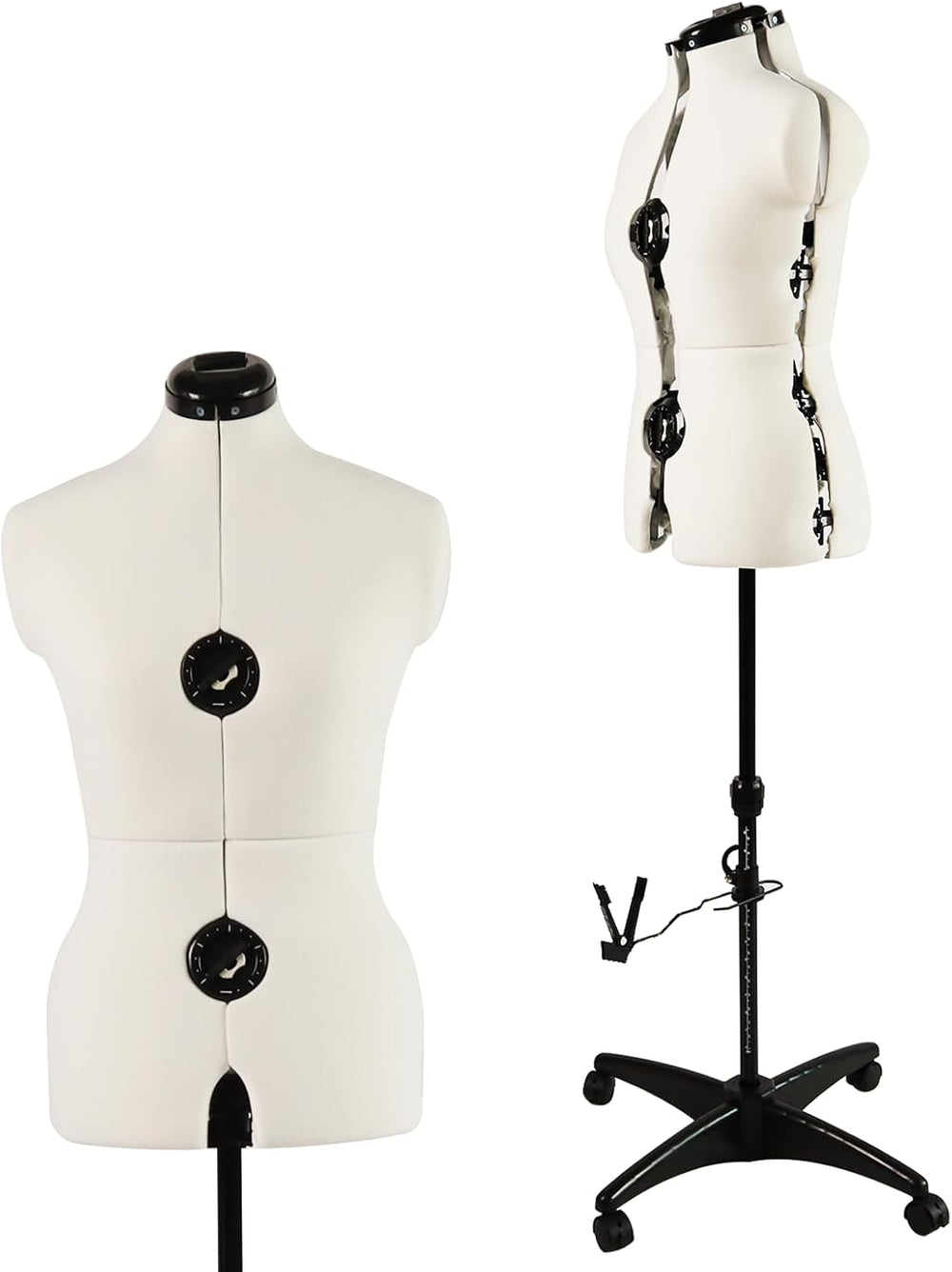Beige Female Adjustable Dress Form Mannequin Size 6-14