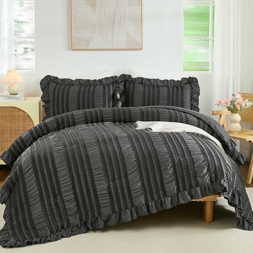 wongs bedding king size comforter,dark grey boho comforter, view 9