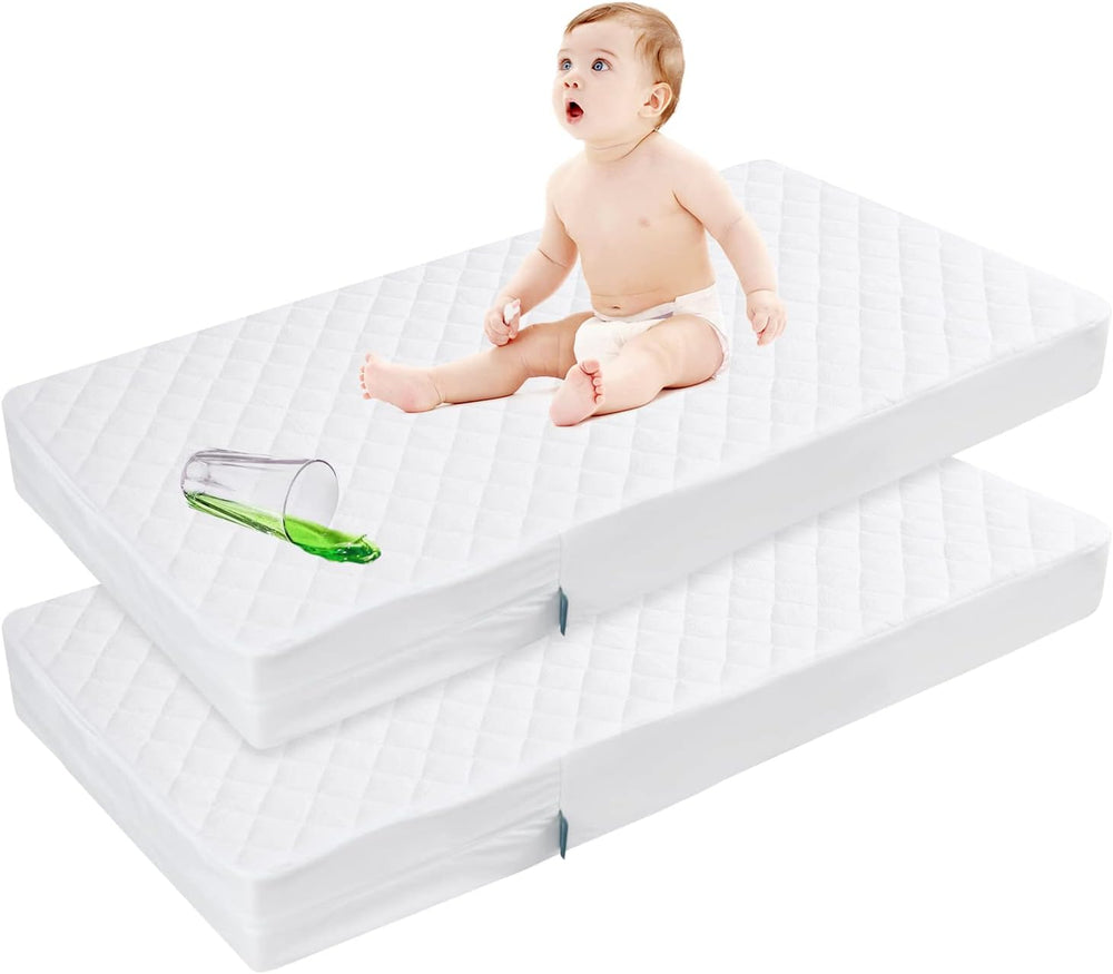 Zippered Crib Mattress Protector (2 Pack)