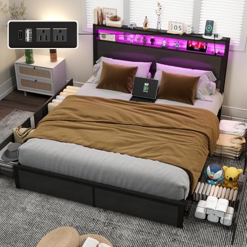 full size bed frame, rustic grey, view 9