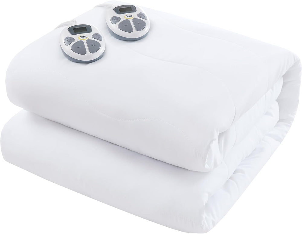 Serta Heated Mattress Pad with Deep Pocket & Dual Controller Queen