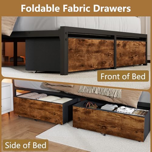 forestell full size bed frame with wood headboard,2, view 9