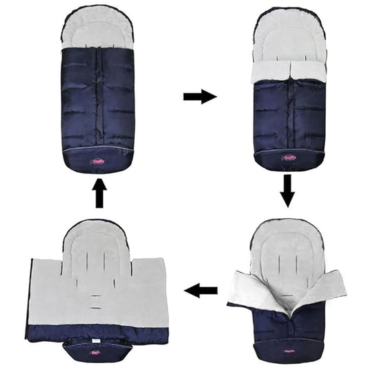 0-4T Anti-Kick Winter Warm Stroller Blanket, Cozy Baby Sleeping Bag Cocoon - Image 2