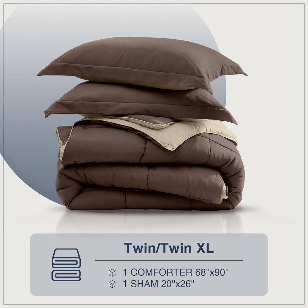 satisomnia Twin Size Comforter Set 2 Piece, Lightweight Bed Comforters
