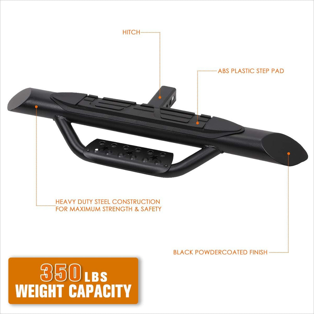 PM PERFORMOTOR Universal Truck Trailer Tow Hitch Step Fits 2" Receiver,R...