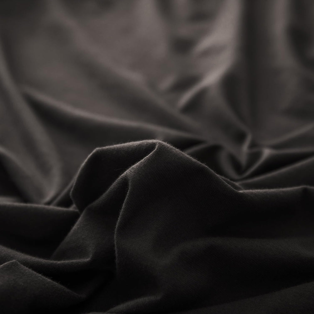 PURE ERA Jersey Knit Sheet Set Solid Black Queen