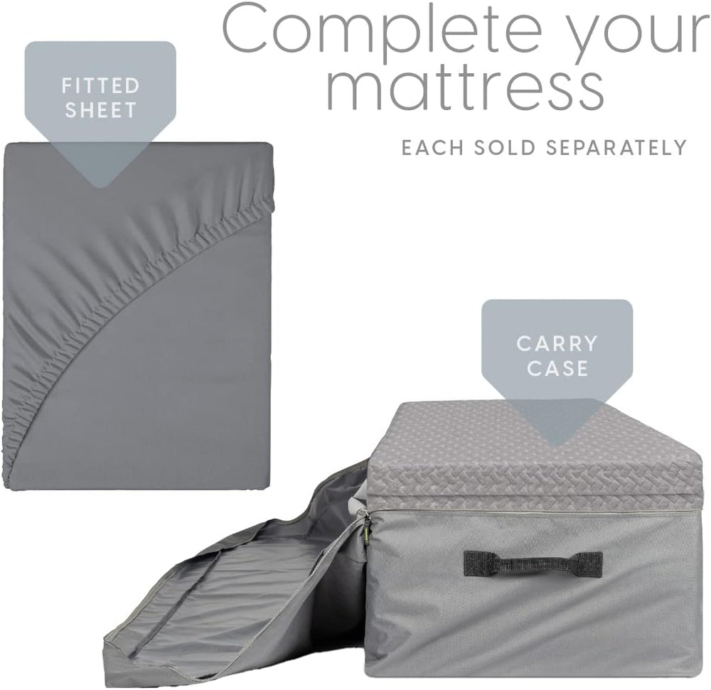 Milliard Trifold Mattress, Cot Size, 6 inch, Portable Foldable Mattress with ...
