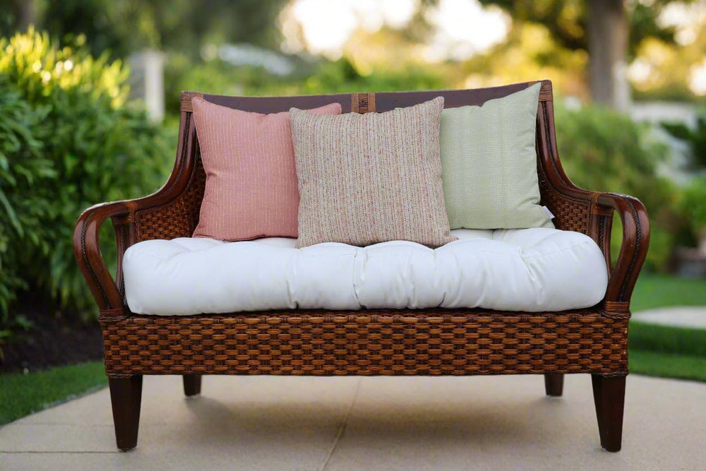 RSH DECOR Sunbrella Tufted Wicker Loveseat Cushion | 44” x 22" | Water a...
