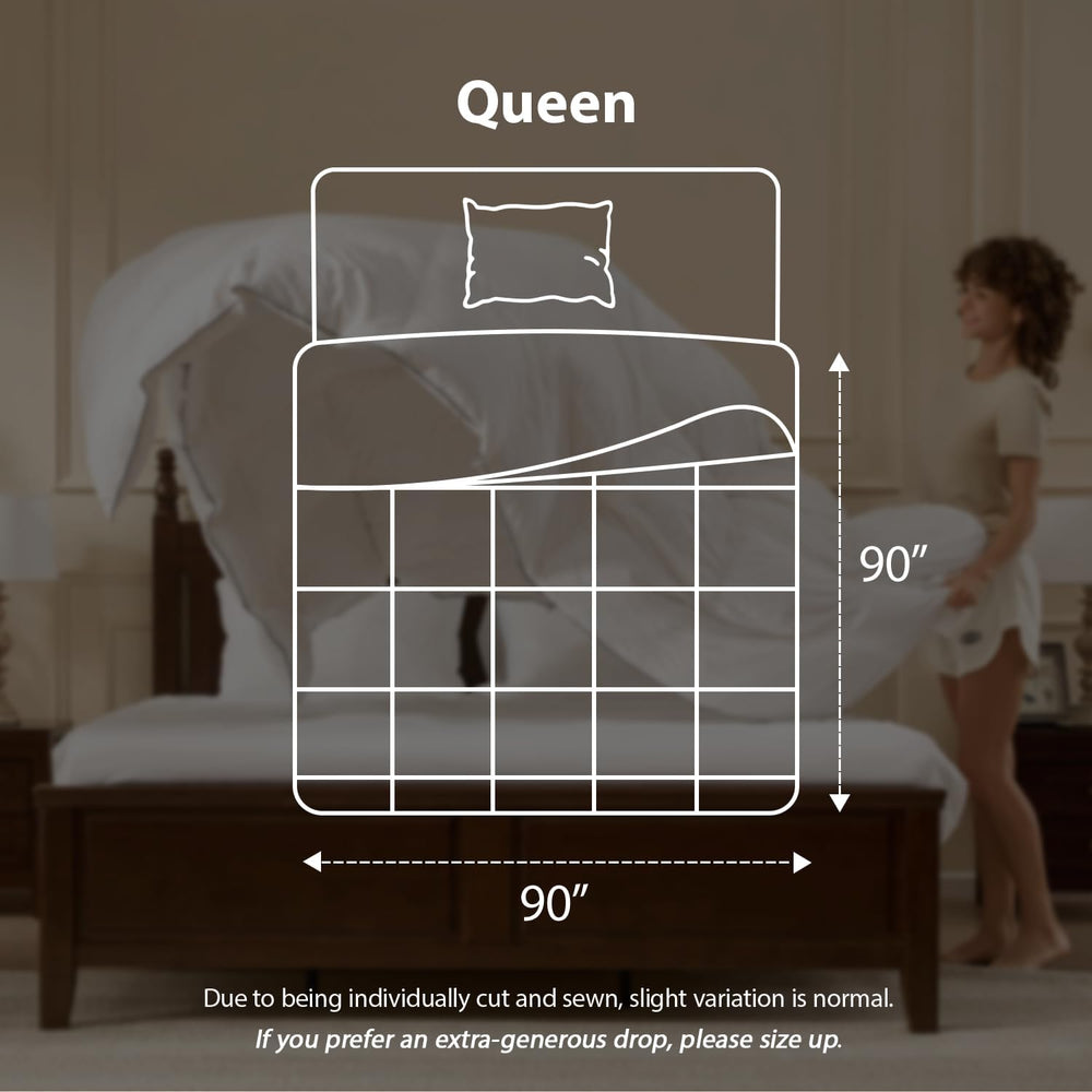 Pacific Coast Goose Feather Down Fiber Comforters Queen Size, Extra Fluffy Wh...