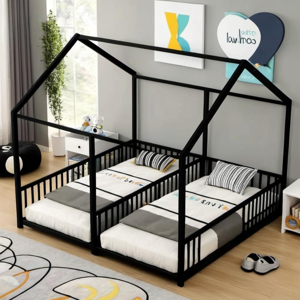 pvwiik double floor bed,no box spring needed, view 9