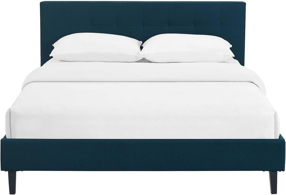 modway linnea upholstered azure full platform bed with, package contents