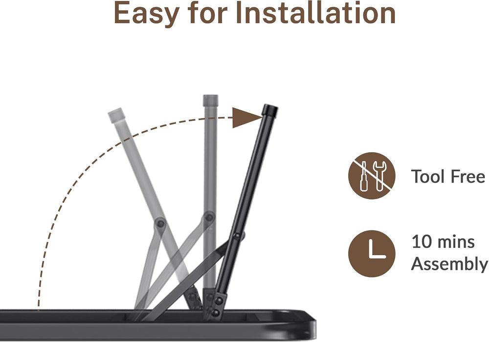 VIPSHOW 18 Inch Queen Metal Folding Bed Frame,Tool-Free Assembly Platform
