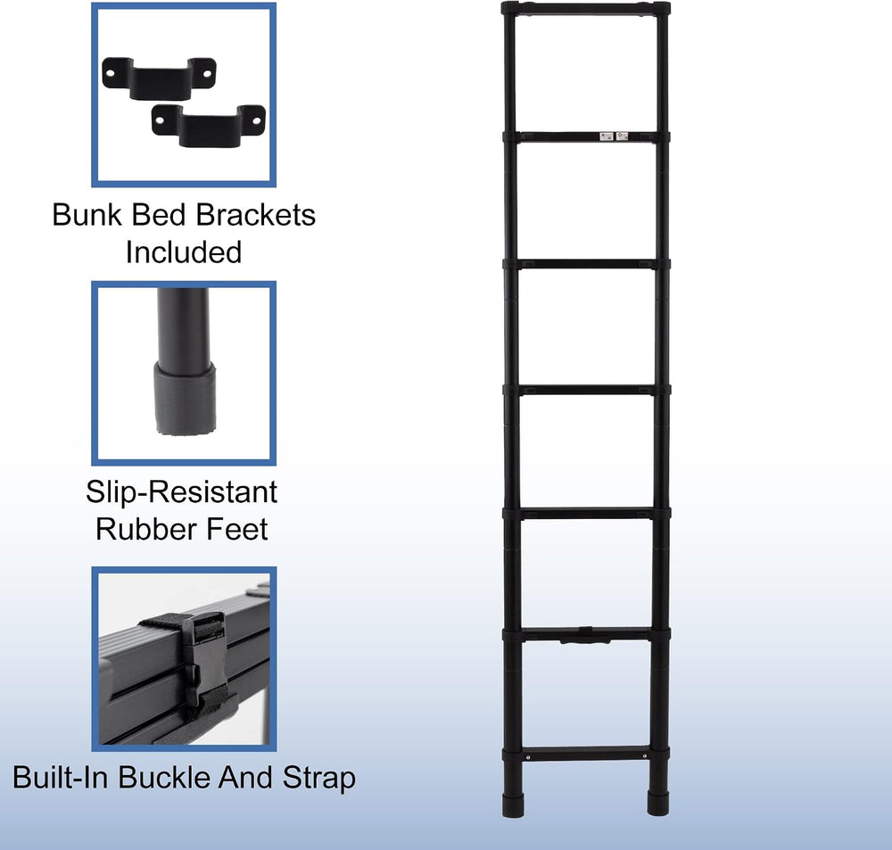RecPro RV Telescoping Bunk Bed Ladder | Includes Mounting Brackets | Lightwei...
