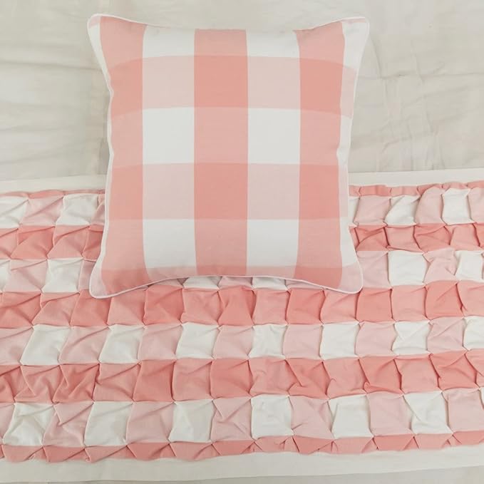 The HomeCentric King/Queen/Twin Peach Pink Decorative CA King 86"x18" Bed - Image 6