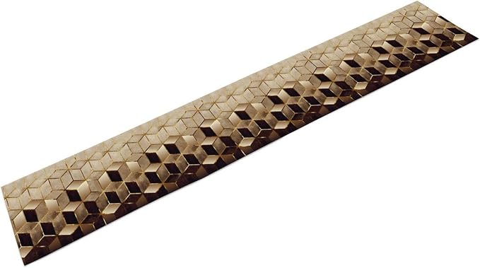 Geometric Marble Table Runner, 13x90 Inch - Image 8