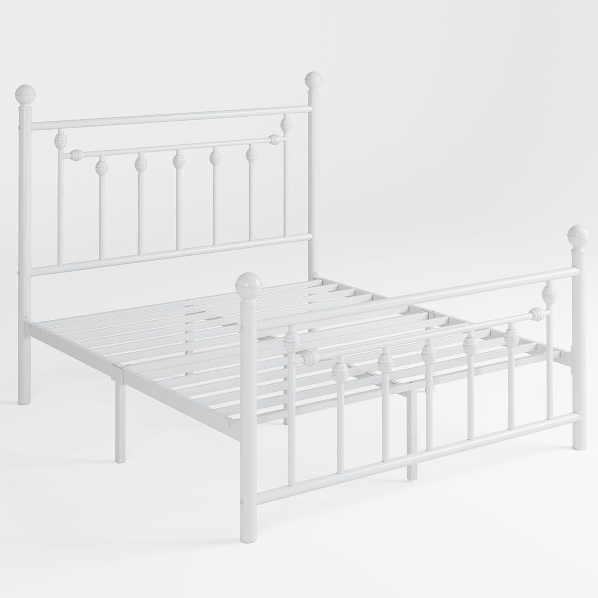sha cerlin 14" full size metal platform bed, front angle view