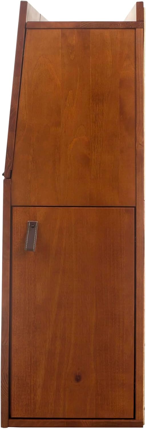 memomad Bali Storage Headboard Freestanding, Full Size, Caramel Brown
