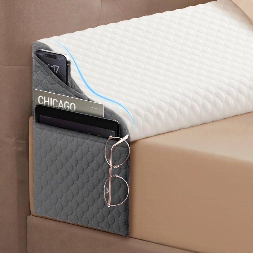 King Size Bed Wedge Pillow Headboard, Pillow Wedge for Headboard Gap(0-8")