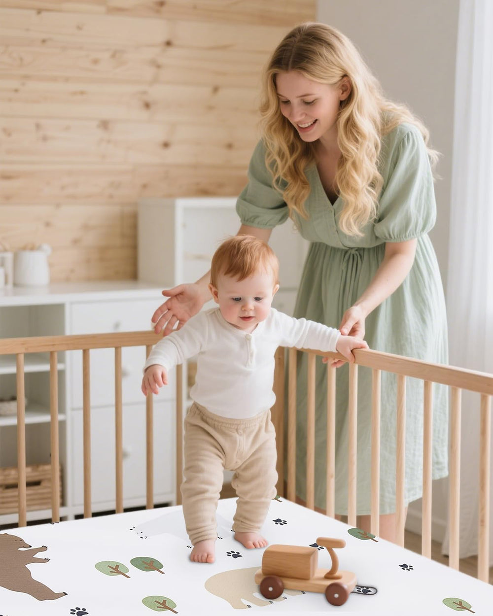 lasoftan Pack and Play Mattress - 38" x 26" Soft Breathable Portabl...