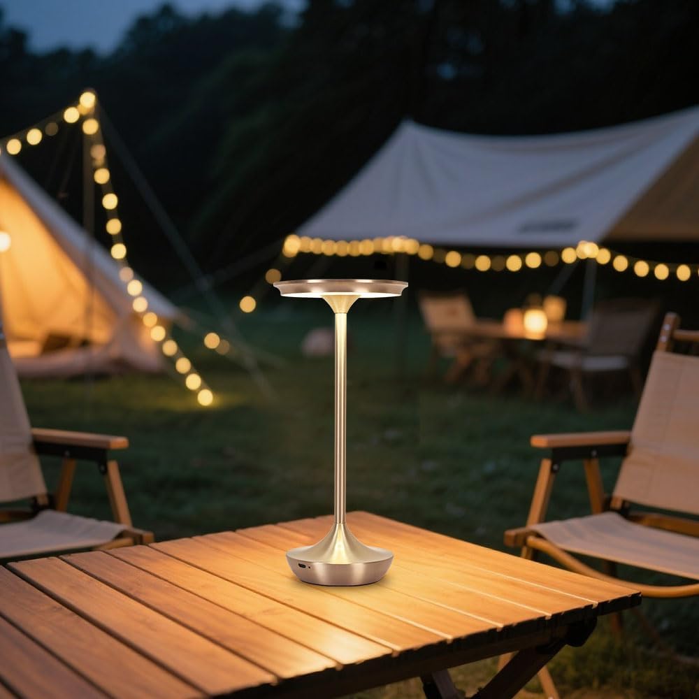 Cordless Table Lamp Set of 2,Portable Rechargeable 6000mAh Outdoor LED Table ...