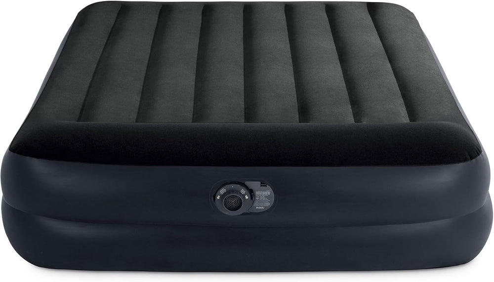 Intex 64123ED Dura-Beam Plus Pillow Rest Air Mattress: Fiber-Tech – Queen Siz...