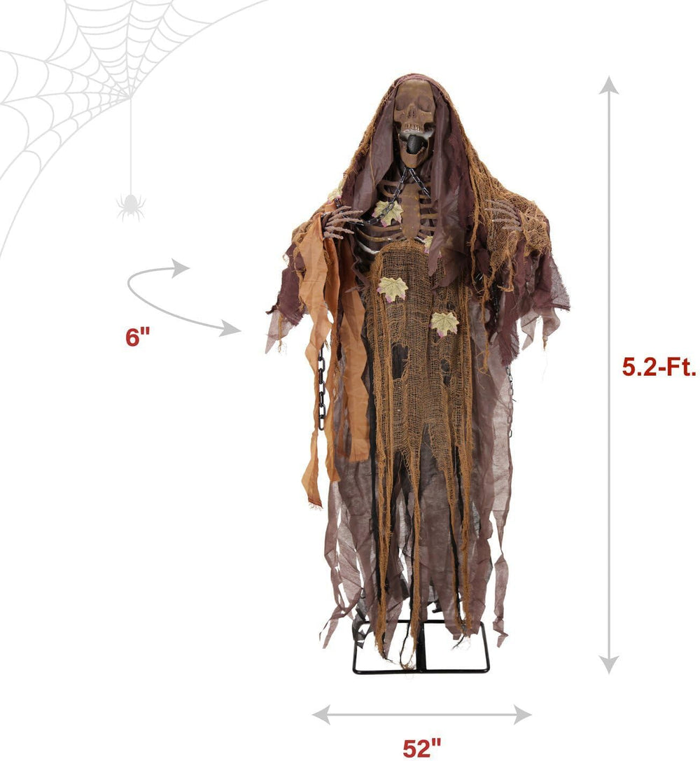 Haunted Hill Farm 5.2-Ft. Sonic Reaper Halloween Animatronic