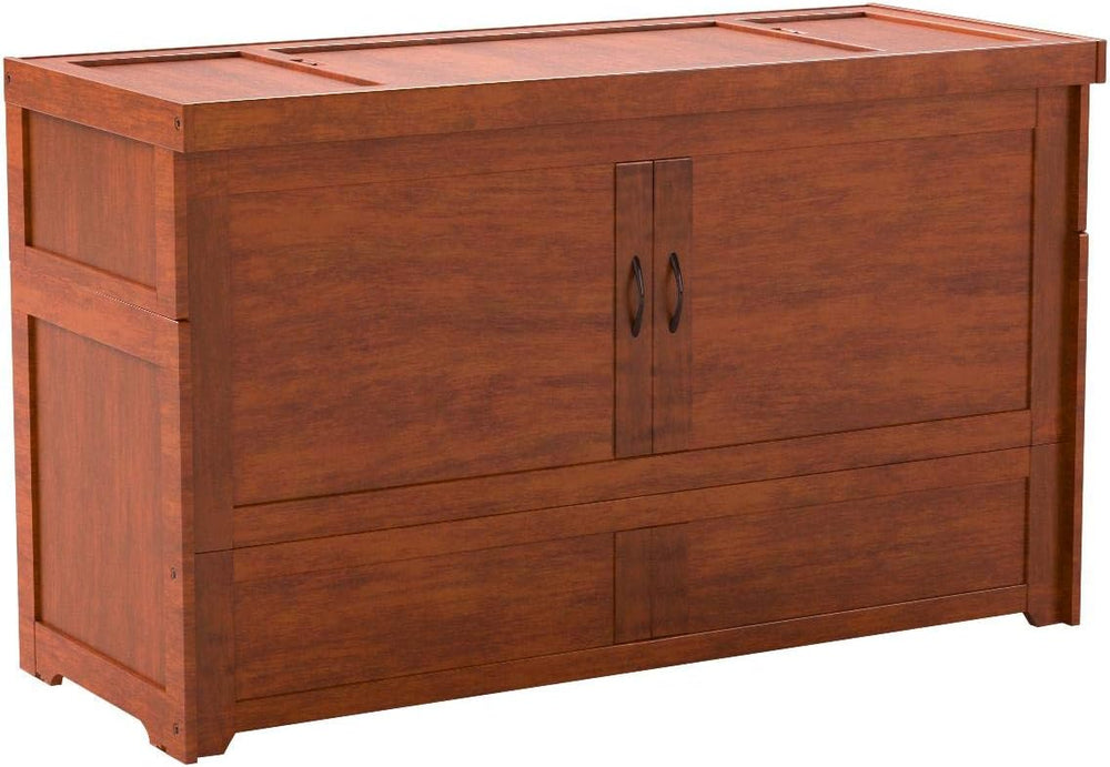 NIGHT & DAY Furniture Murphy Cube Cabinet Bed (Cherry)