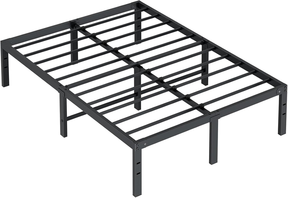OLIXIS Full Size Metal Platform Bed Frame with Storage Space