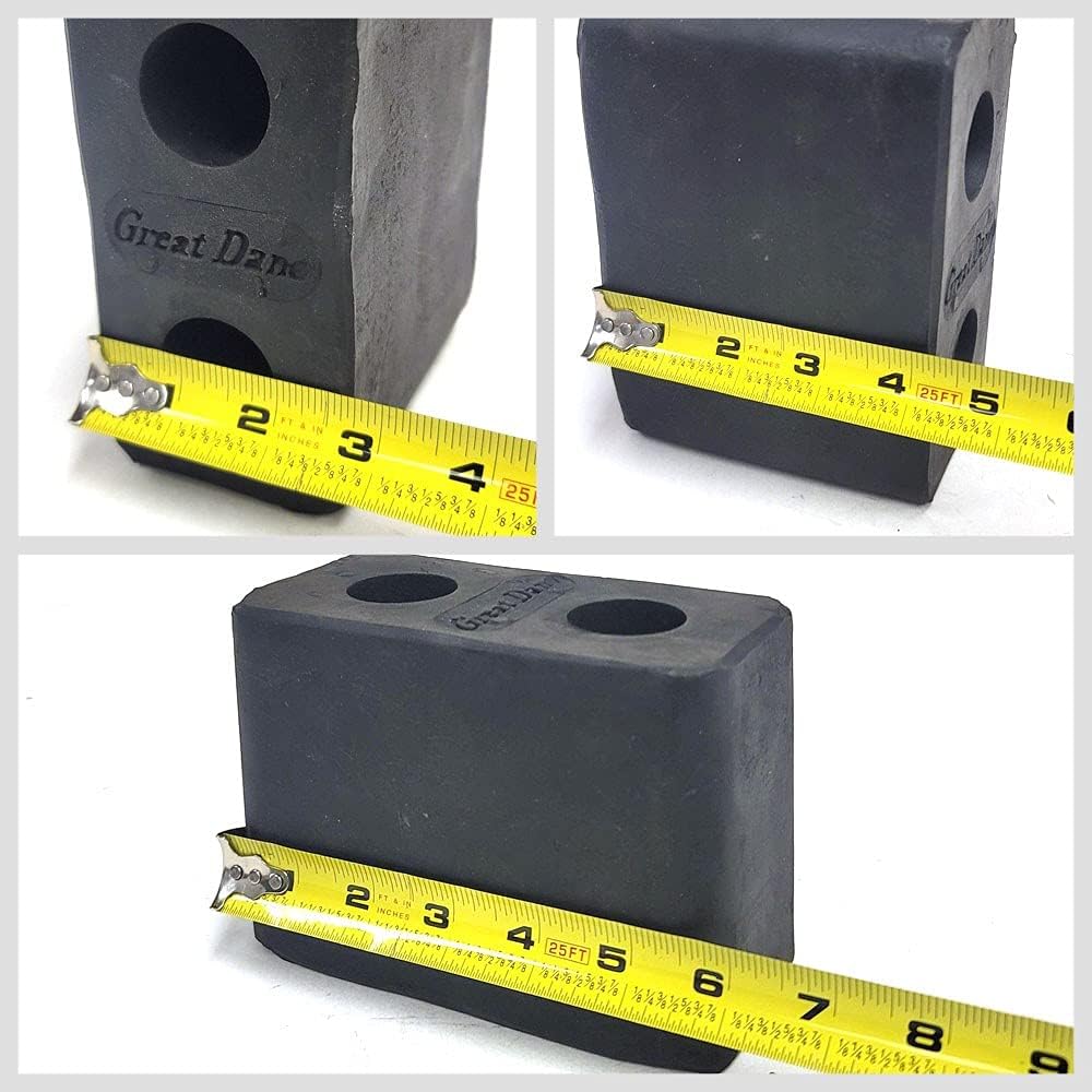 2X Aurora IMXGT-2038 Reinforced Rubber Rectangular 2 Hole 6" x 3" x...