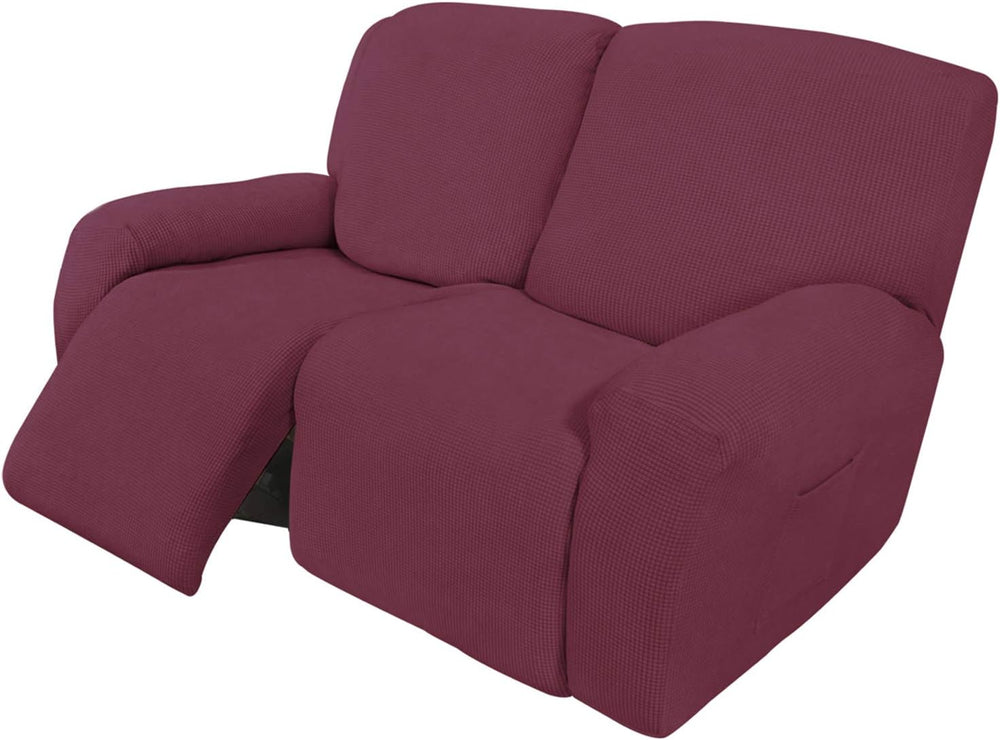 Easy-Going 6 Pieces RV Recliner Loveseat Sofa Slipcover ASH Rose