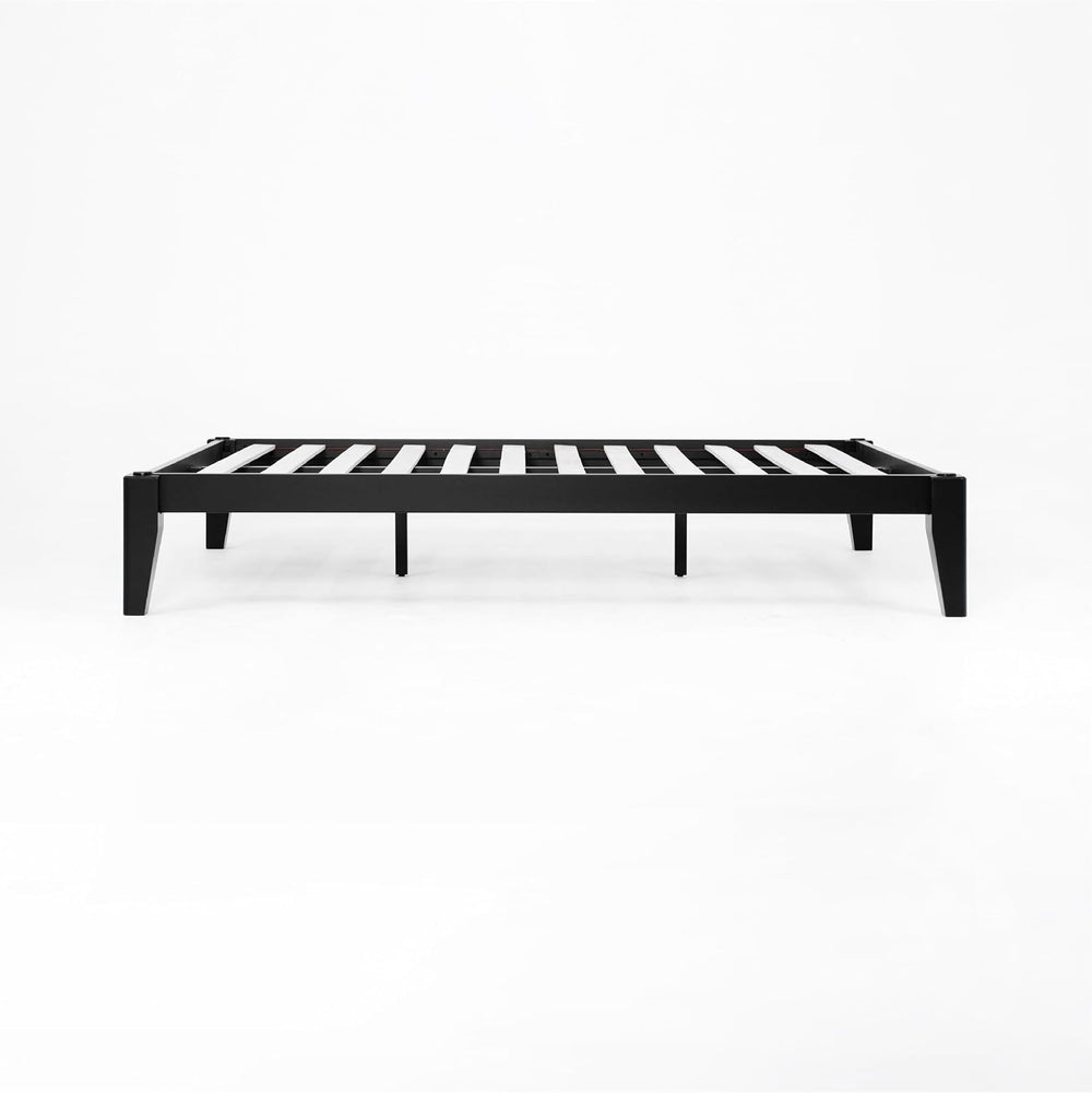 Thor Japanese Joinery Bed Frame Twin XL, Solid Wood (Midnight Charcoal)