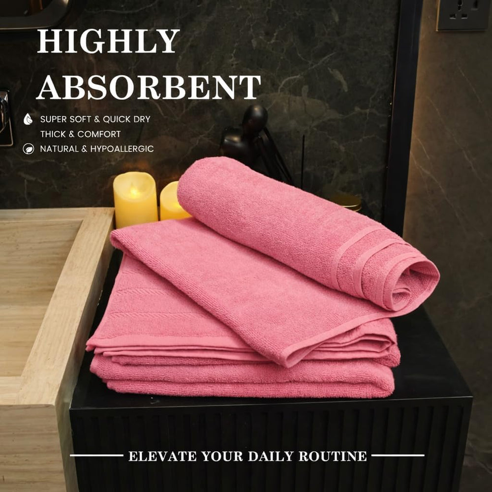 Bath Towels 27x54 – Pack of 4 | Soft & Quick-Dry | Highly Absorbent 100% ...