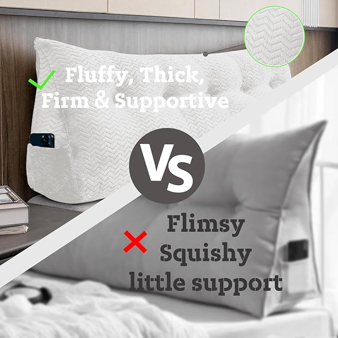 Large Bolster Triangular Headboard Wedge Backrest Positioning Support Bed Rest - Image 7