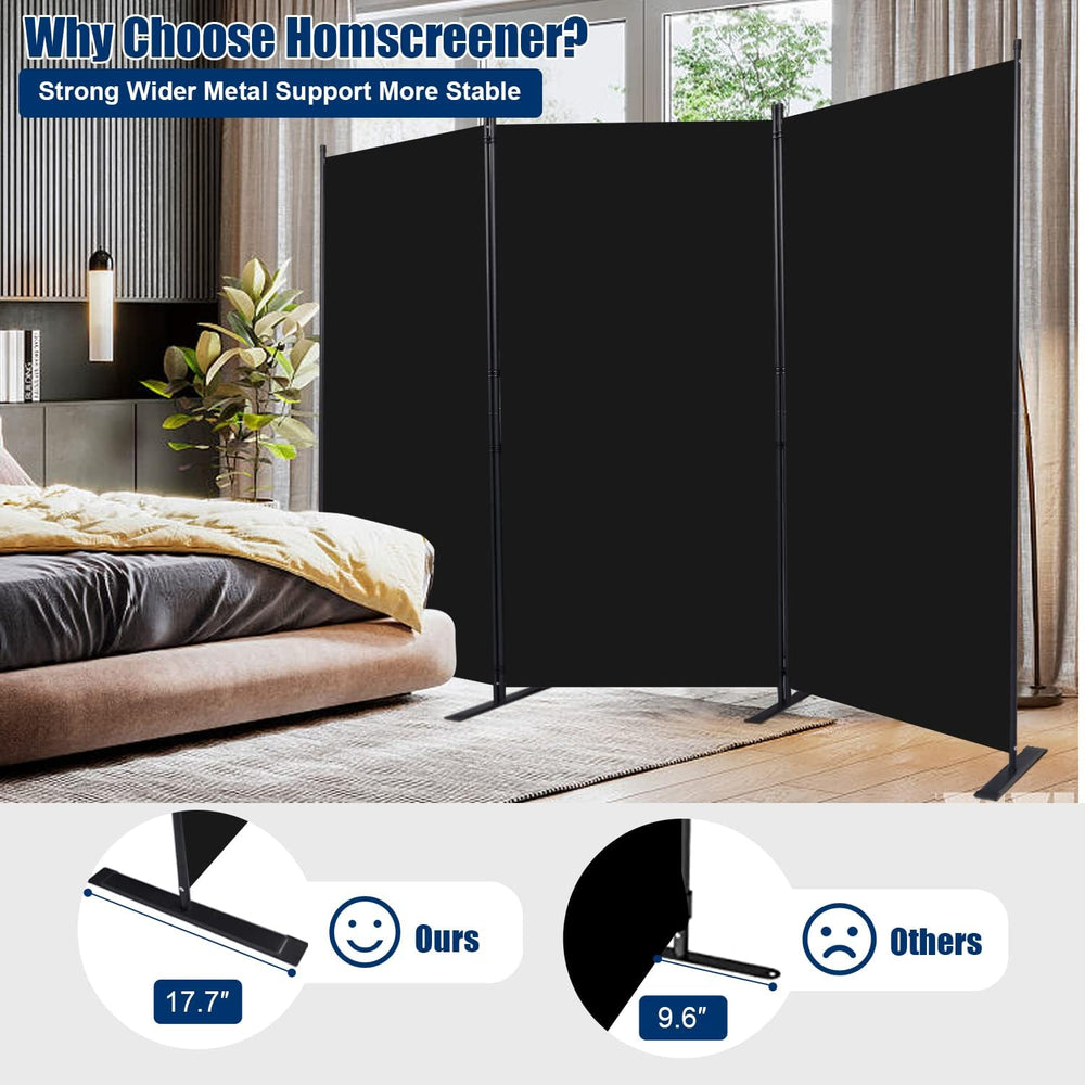 Room Divider 3 Panel-102''Wide,6FT Room Dividers and Folding Privacy ...